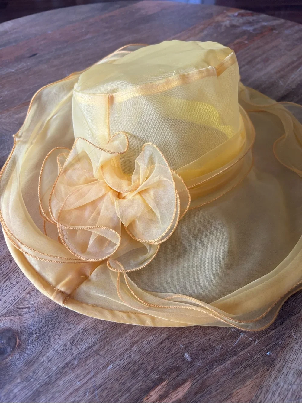 Elegant Women’s Organza Wide-Brim Hats in Multiple Colors